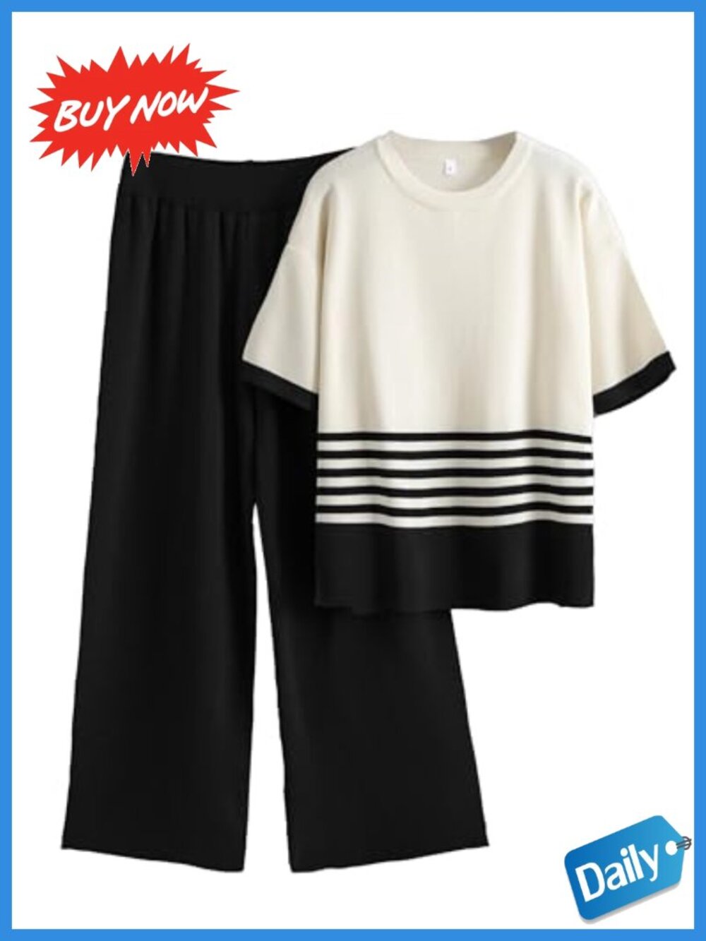 Women's Knit Lounge Set 2 Piece Sweatsuit Wide Leg Pants Turtleneck Top